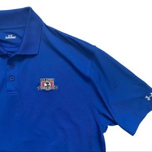 US OPEN 2010 Pebble Beach Blue Polo Shirt Under Armour Men Size Large